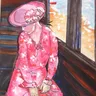 See Beach Hut, Pink Dress on your wall