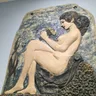 See Seated Nude with Blossoms standing at its real size